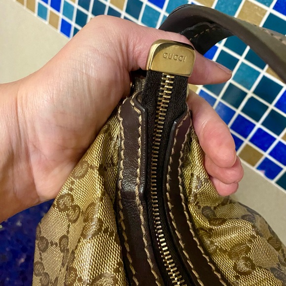 Crystal Coated Canvas Gucci Hobo shoulder bag - Picture 13 of 16